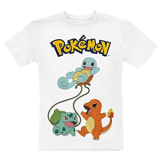 Pokémon original trio unisex t-shirt bianco 104 100% cotone