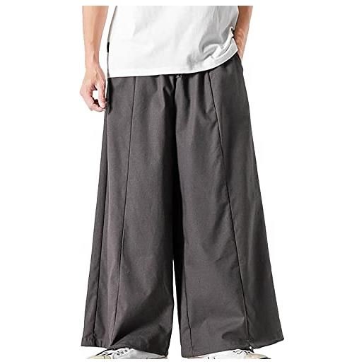 Beokeuioe pantaloni da uomo stile giapponese, stile vintage, largo, largo, da jogging, largo, largo, da adulto, da uomo, a blu cielo. , xxxxxl