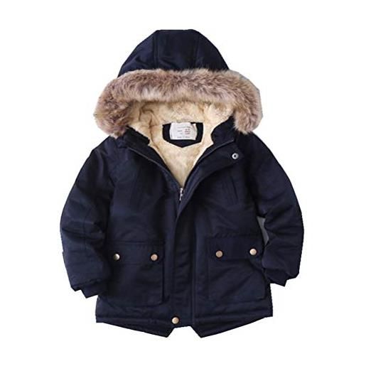 ARAUS araboyo cappotto con cappuccio da bambino parka trapuntato da bambino incappucciato inverno 5-6 anni