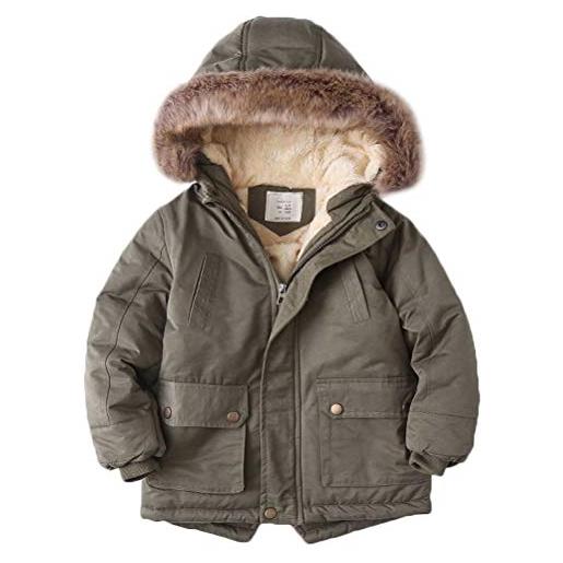 ARAUS araboyo cappotto con cappuccio da bambino parka trapuntato da bambino incappucciato inverno 7-8 anni