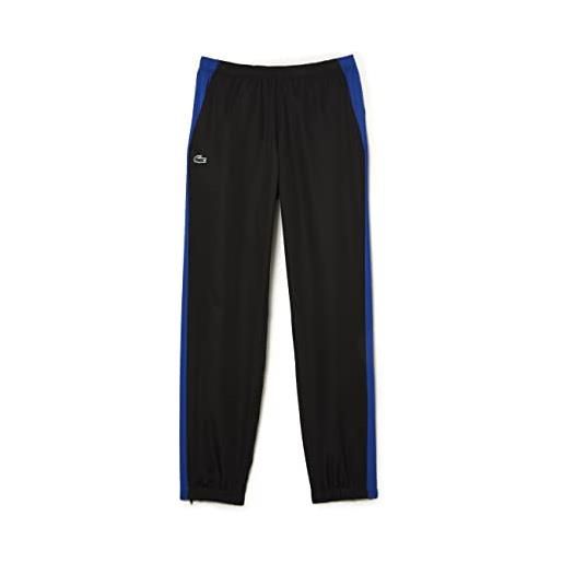 Lacoste xh7262 tute e pantaloni sportivi, black/cobalt, m uomini
