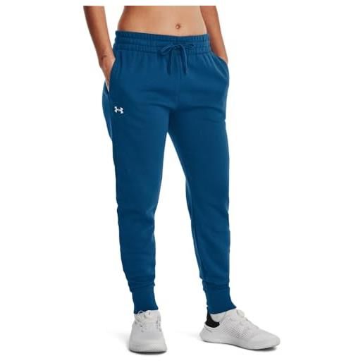 Under Armour women's standard rival fleece joggers, (426) varsity blue / / white, medium