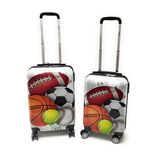 high sierra exotics clacson coppia trolley bagaglio a mano abs lucido disegno idoneo ryanair easyjet (palloni)