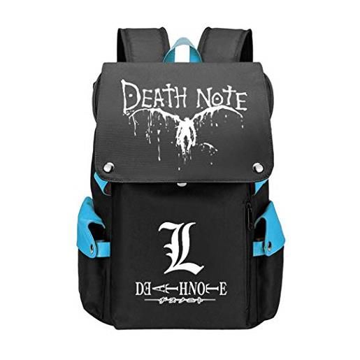 WANHONGYUE death note anime cosplay borsa da scuola backpack rucksack studenti zaino per laptop da 15,6 pollici blu / 4