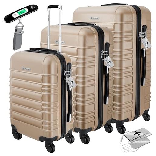 vidaXL Set Valigie Trolley a Custodia Rigida 3 pz Menta in ABS