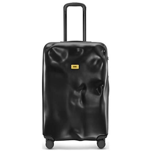 CRASH BAGGAGE icon large | trolley rigido valigia da viaggio (79x50x30 cm) design italiano 99 l capacità 4 ruote girevoli 100% in policarbonato chiusura a combinazione black (l)