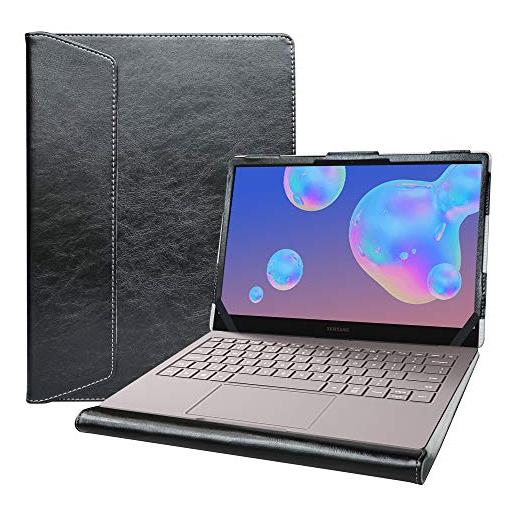 Alapmk specialmente progettato pu custodia protettiva in pelle per 13.3 samsung galaxy book s series laptop(non compatibili con: other samsung series portatile), nero