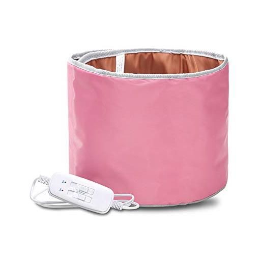 WLXW cintura massaggiante dimagrante elettrica, cintura sauna con 2 motori riscaldamento a infrarossi lontano temporizzazione automatica per vita/fianchi/gambe, rosa