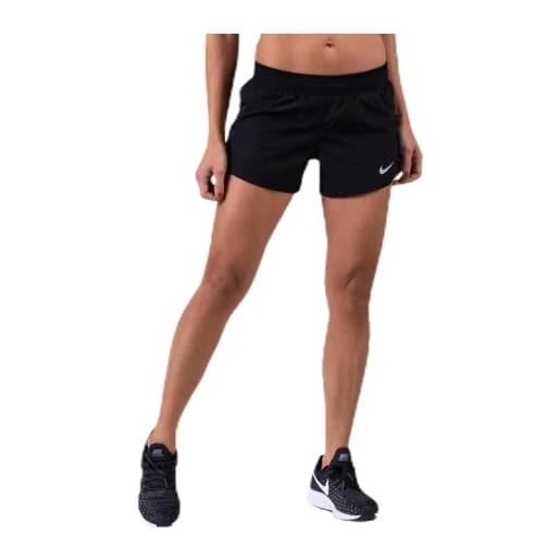 Nike 10k, pantaloncini da corsa donna, nero black wolf grey, xs