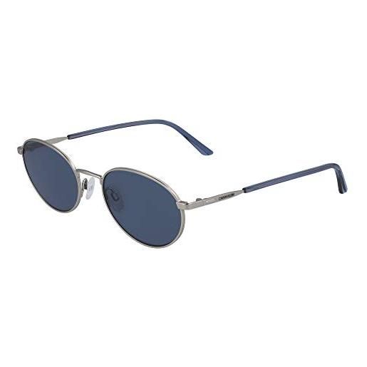 Calvin Klein ck20317s 45097 045 satin silver sunglasses polycarbonate, standard, 54 occhiali da sole, taglia unica unisex-adulto