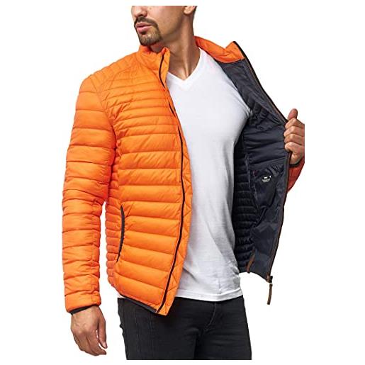 Indicode uomini islington quilted jacket | giubbotto trapuntato dall'aspetto piumino orangeade l