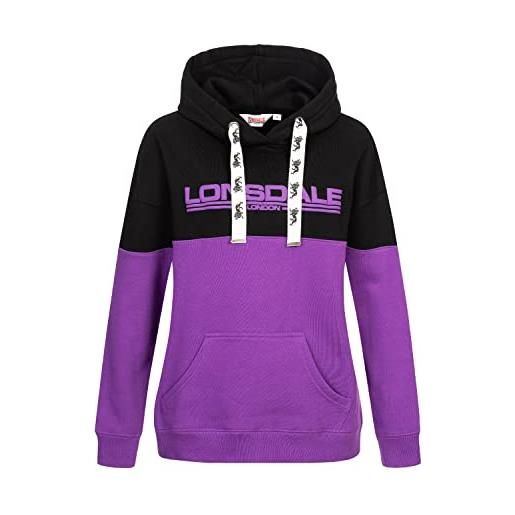 Lonsdale wardie sweatshirt, purple/black/white, s women's