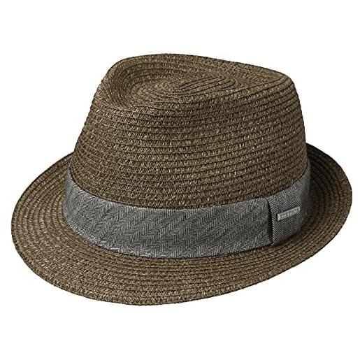 Stetson reidton toyo trilby cappello donna/uomo - estivo da uomo di paglia primavera/estate - xl (60-61 cm) antracite