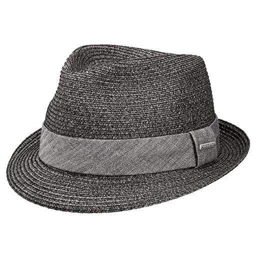 Stetson reidton toyo trilby cappello donna/uomo - estivo da uomo di paglia primavera/estate - xl (60-61 cm) marrone
