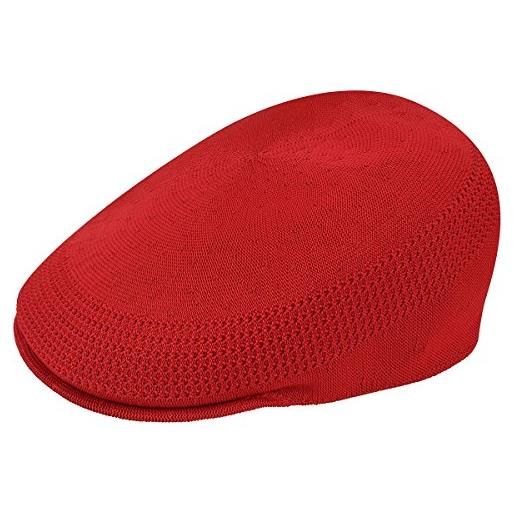 Kangol coppola tropic 507 ventair uomo - berretto estivo cappello piatto con visiera estate primavera/estate - xl (60-61 cm) rosso