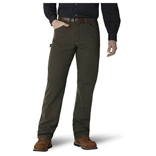 Wrangler riggs workwear-jeans carpenter, loden, 34w x 30l uomo