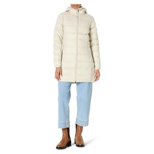 Amazon Essentials piumino lungo con cappuccio ripiegabile, leggero e impermeabile (disponibile in taglie forti) donna, carbone puntinato, m