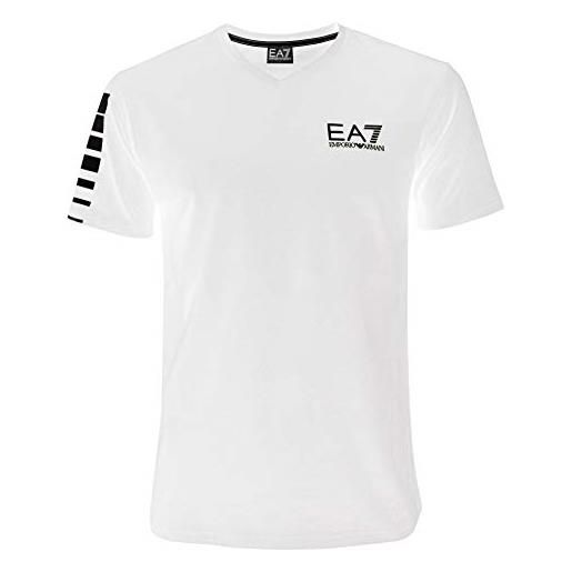 Emporio Armani, ea7 3yptb8 pj02z, maglietta a maniche corte, collo a v, bianco, l
