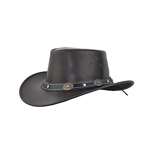Black Jungle aramac cappello da cowboy in pelle, australiano, nero , xs