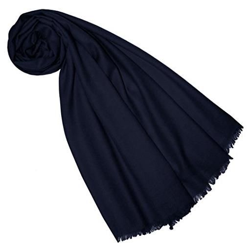Lorenzo cana pashmina - foulard da donna, 100% cashmere, in cashmere, nero , 70 x 200 cm