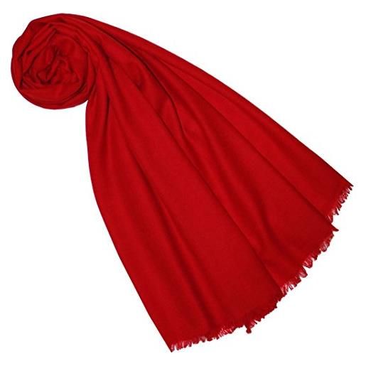 Lorenzo cana pashmina - sciarpa da donna, 100% cashmere colore: rosso 70 x 200 cm