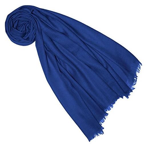 Lorenzo cana pashmina 78302777 - sciarpa da donna in cashmere al 100% blu reale 70 x 200 cm