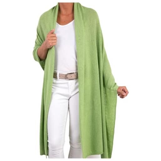 Marenza stola misto cashmere donna made in italy taglia unica (blu marine)