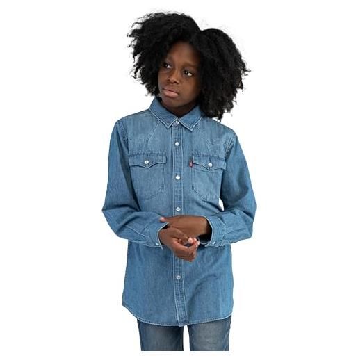Levi's lvb barstow western shirt bambini e ragazzi, blu (vintage stone), 6 anni