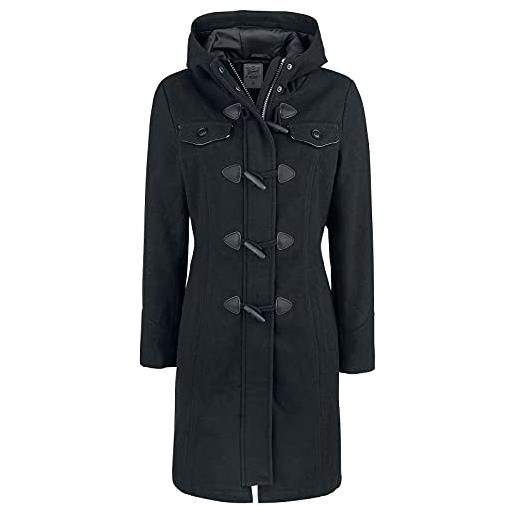 Brandit Brandit dufflecoat girls long, cappotto donna, nero (black), xl