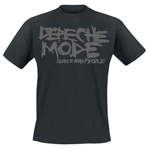 Depeche Mode maglietta unisex con logo people are people band nero, nero, m, nero, m