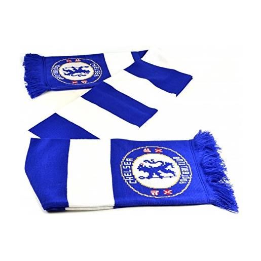 Chelsea fc - sciarpa ufficiale in jacquard (taglia unica) (blu/bianco)