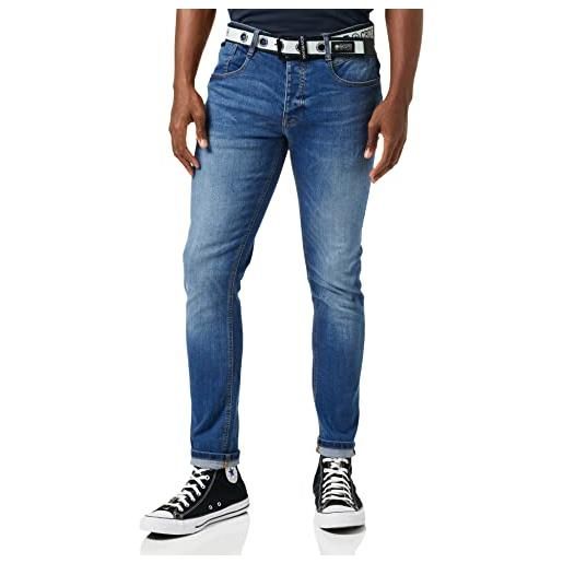 Crosshatch barbeck jeans slim, stonewash, w38 / l30 uomo