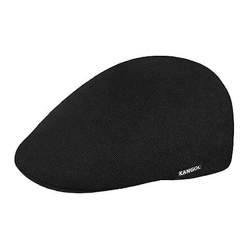 Kangol bambu coppola 507 donna/uomo - fibra di bambu cappello piatto con visiera estate primavera/estate - l (58-59 cm) nero