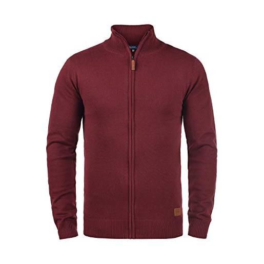 b BLEND blend norman cardigan maglione maglia con bottoni da uomo con collo alto stampa, taglia: s, colore: burnt olive (77011)