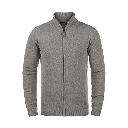 b BLEND blend norman cardigan maglione maglia con bottoni da uomo con collo alto stampa, taglia: 3xl, colore: charcoal (70818)