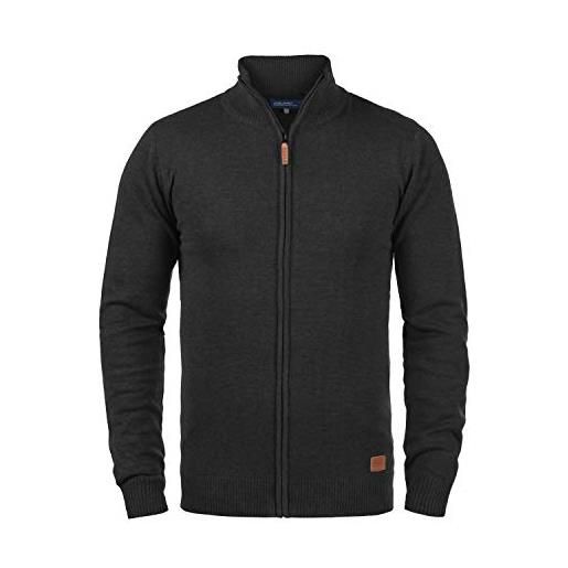 b BLEND blend norman cardigan maglione maglia con bottoni da uomo con collo alto stampa, taglia: xl, colore: navy (70230)