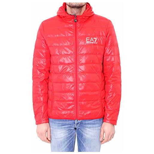 Emporio Armani train core down - piumino da uomo con cappuccio rosso m