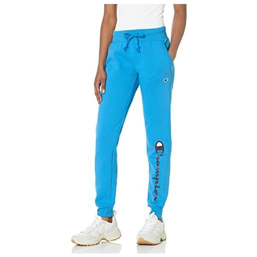 Champion powerblend graphic jogger pantaloni da tuta, balboa blue-y07459, xl donna