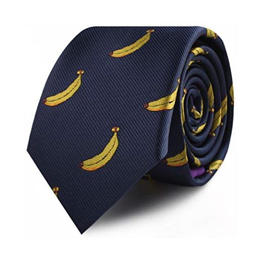 AUSCUFFLINKS cravatte per cibo e bevande | cravatte speciali per uomo | cravatte magre tessute | regalo per colleghi di lavoro | regalo di compleanno per ragazzi, pizza, scheletrico