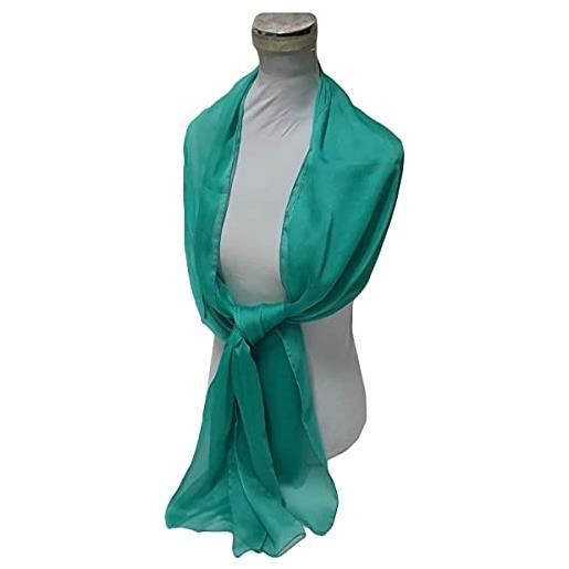 Russo Tessuti stola sciarpa foulard hijab coprispalle cerimonia chiffon fiammato cangiante-57 borgogna