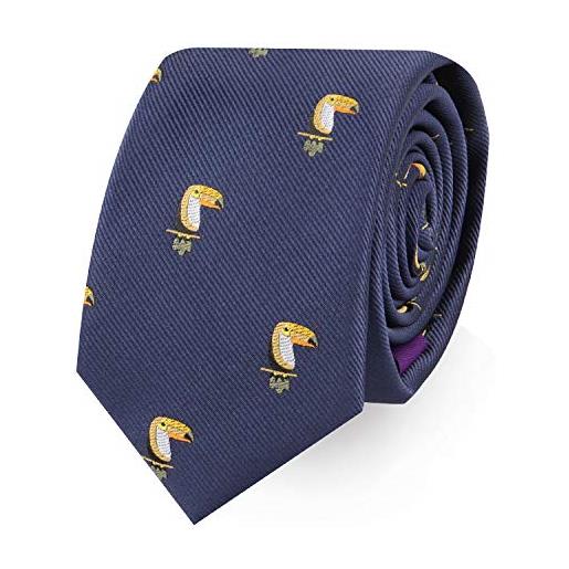 AUSCUFFLINKS cravatte animali | cravatte skinny tessute | cravatte da sposa per gli uomini dello sposo | cravatte da lavoro per lui, tucano, regolare