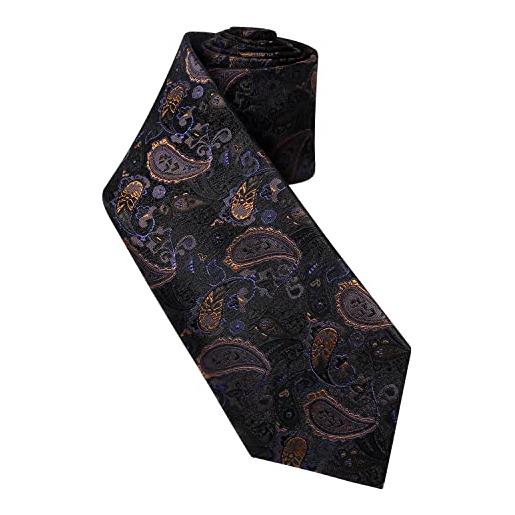 Bamzok cravatta professionale classica jacquard di seta di gelso da uomo di design personalizzato originale (rsy-9011)