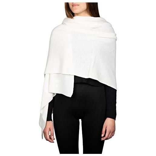 Kemailù - benny top stola 100% cashmere - donna (bianco)