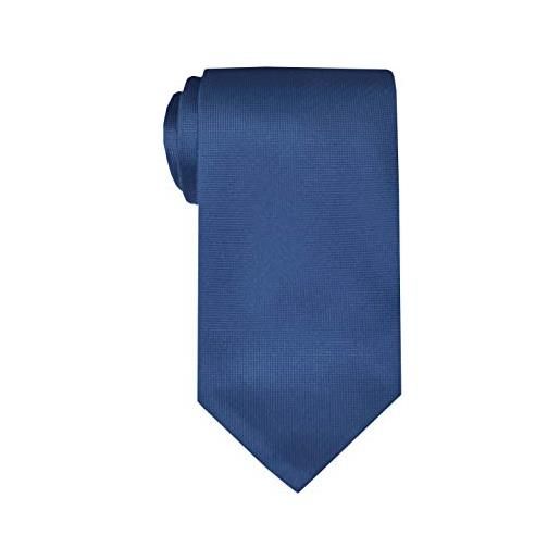 Remo Sartori - cravatta in pura seta tinta unita, larghezza cm 8, made in italy, uomo (taglia unica, azzurro)