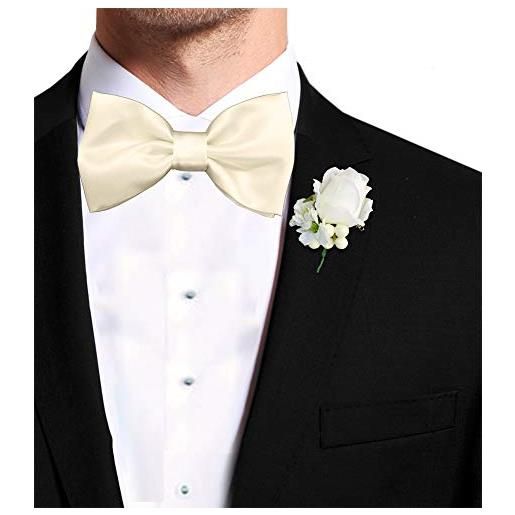 Remo Sartori - elengante papillon sposo bianco in seta da cerimonia, cinturino regolabile, made in italy, uomo