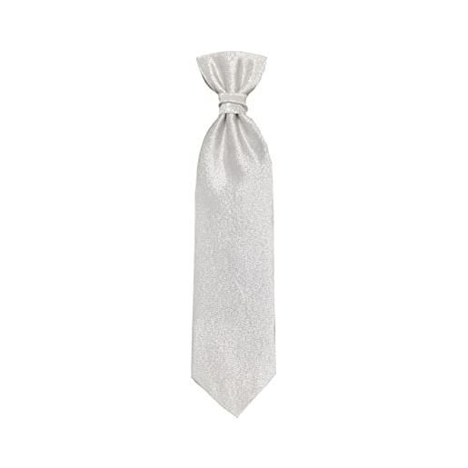 Remo Sartori - cravattone plastron cravatta sposo grigio argento brillante, made in italy