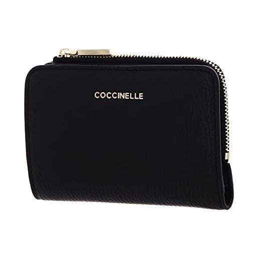 Coccinelle portafoglio Coccinelle metallic soft medio portafoglio nero donna 13x9x2,5 cm