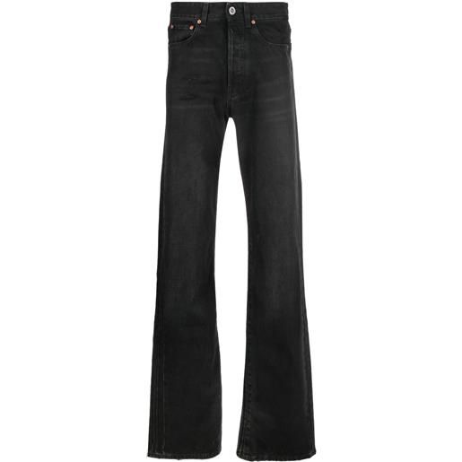 VETEMENTS jeans svasati con lavaggio scuro - nero