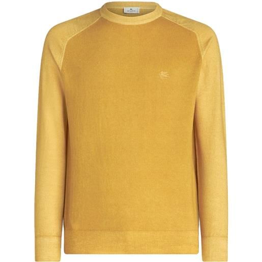 ETRO maglione con ricamo - giallo