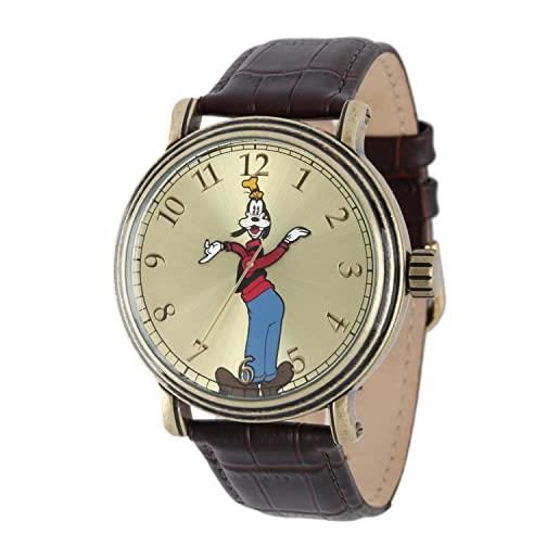Disney orologio analogico al quarzo vintage per adulti, oro anticato. , pippo